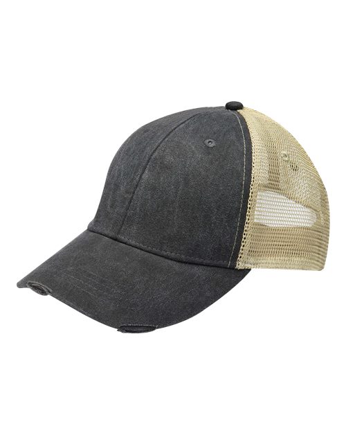 Adams Headwear OL102 Black/ Tan — front