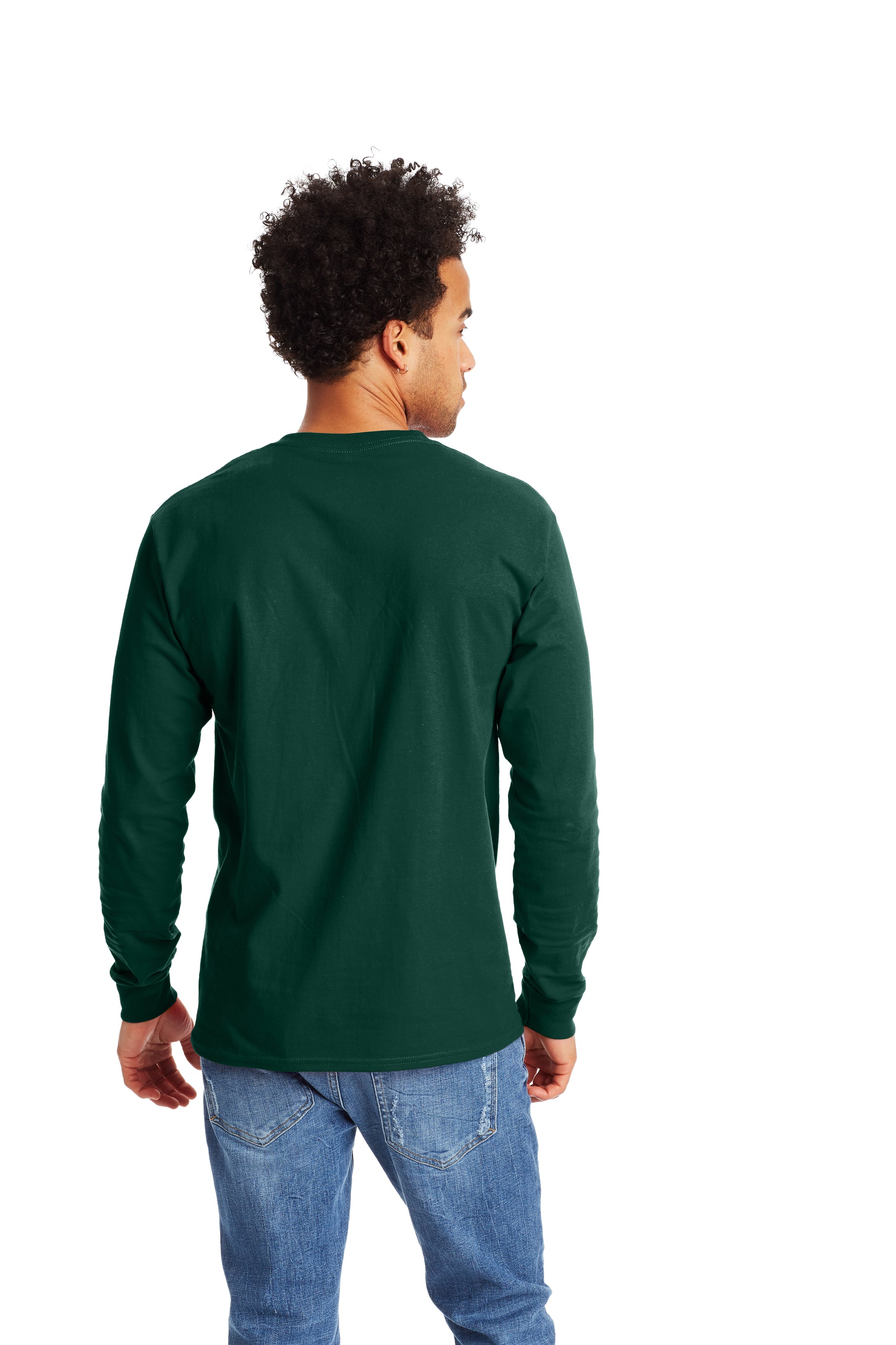 Authentic Long Sleeve Pocket Tee - Deep Forest