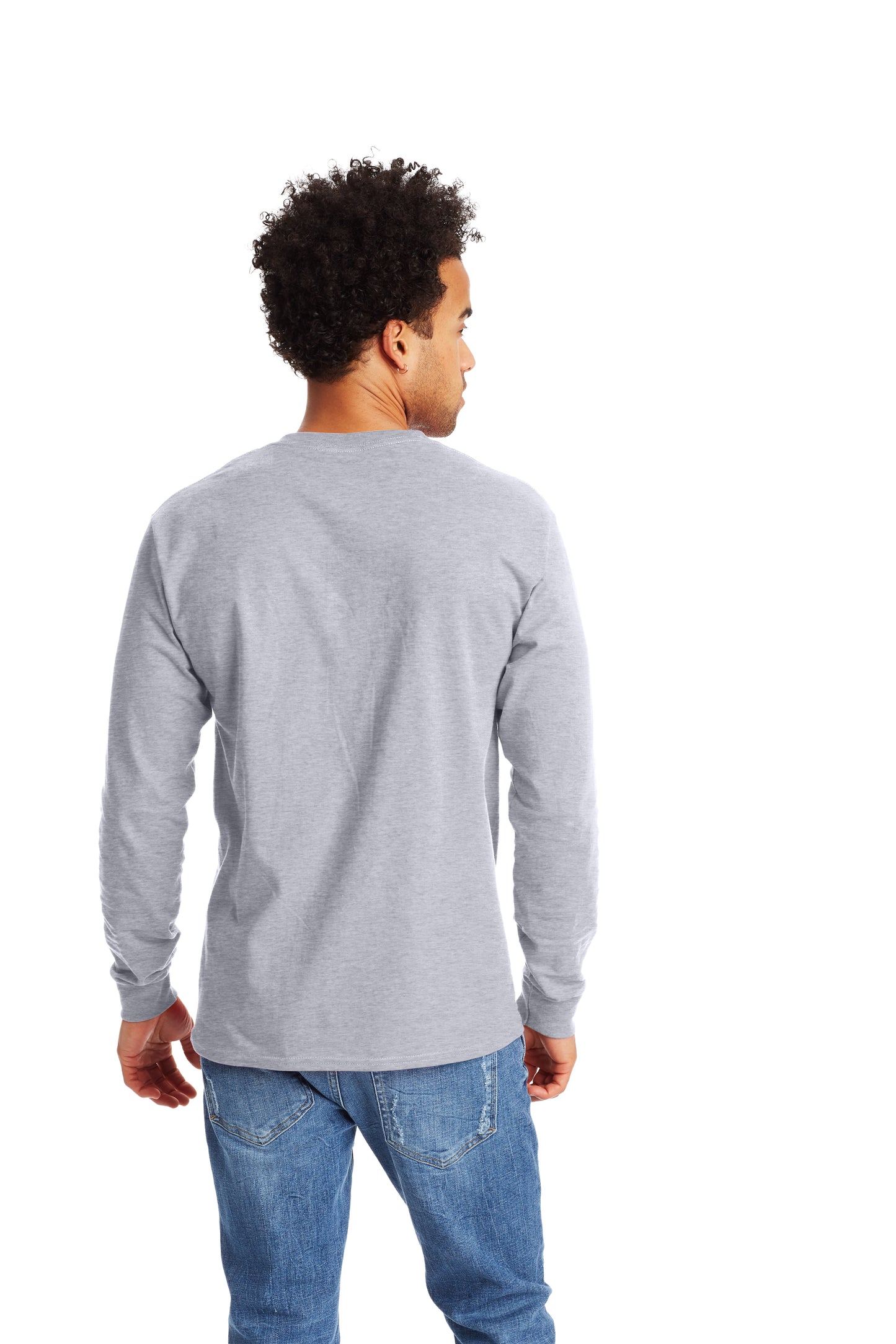 Authentic Long Sleeve Pocket Tee - Light Steel