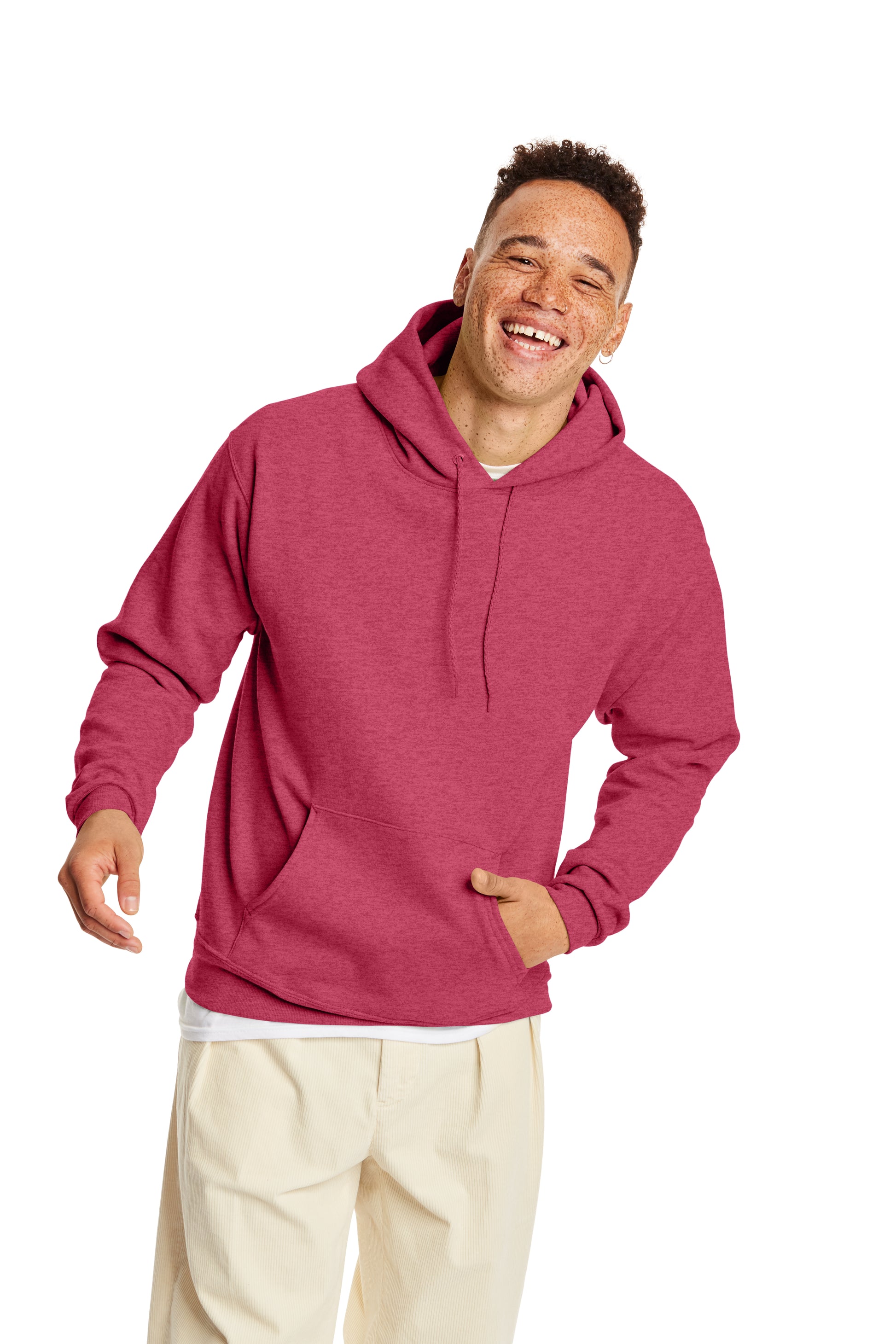 Ecosmart® 50/50 Pullover Hoodie - Heather Red