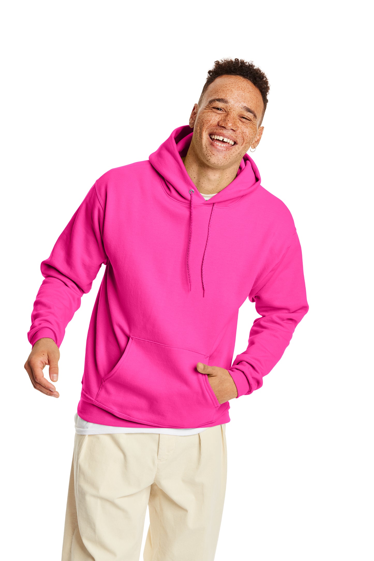 Ecosmart® 50/50 Pullover Hoodie - Safety Pink