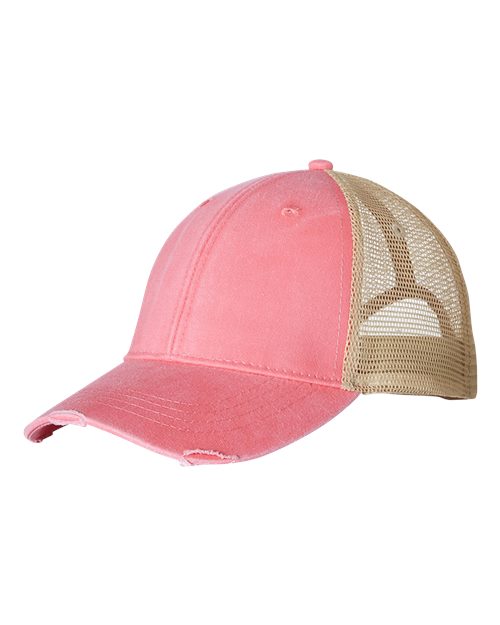 Adams Headwear OL102 Coral/ Tan — front