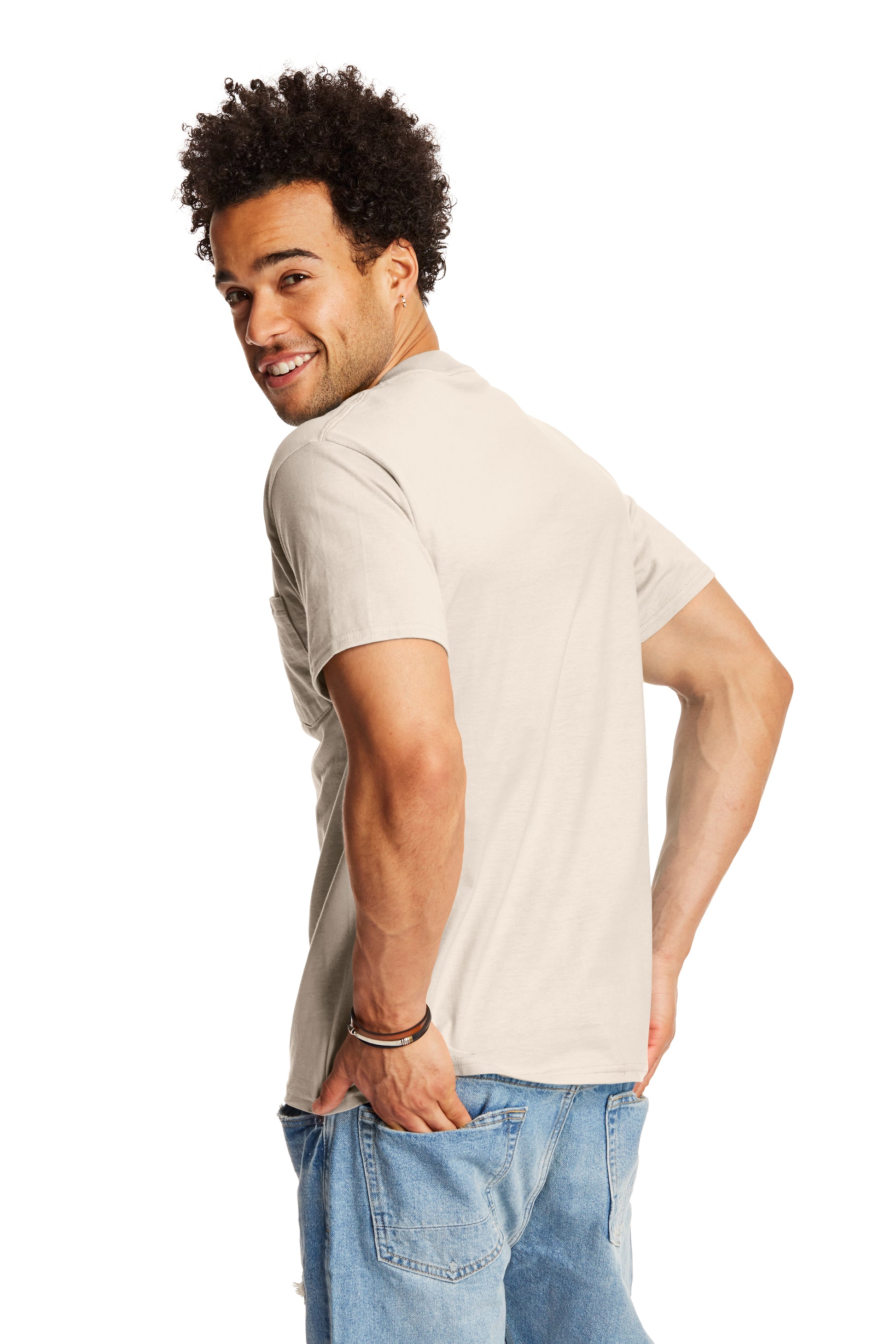 Beefy-T® Short Sleeve Pocket Tee - Sand