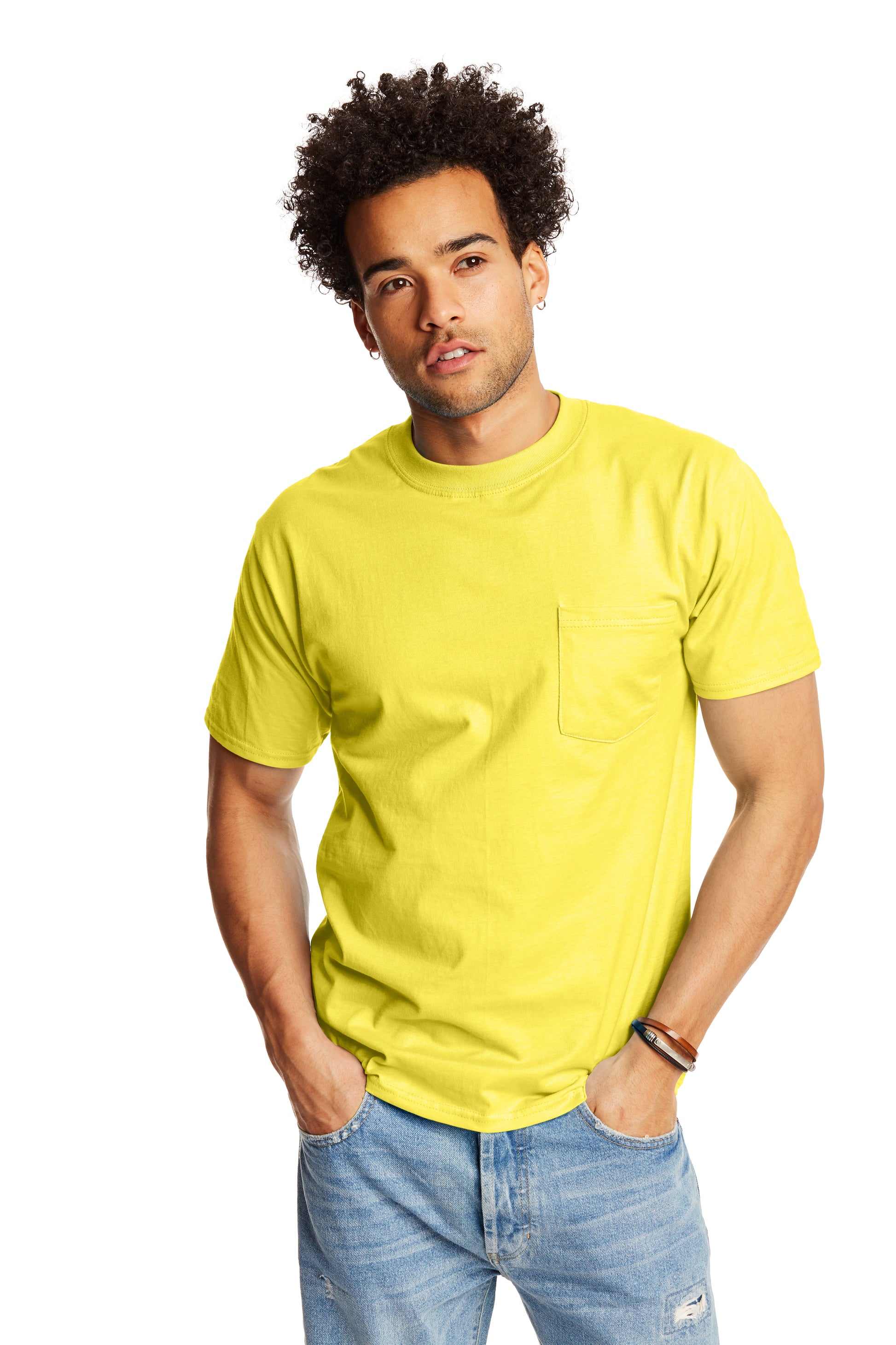 Beefy-T® Short Sleeve Pocket Tee - Yellow