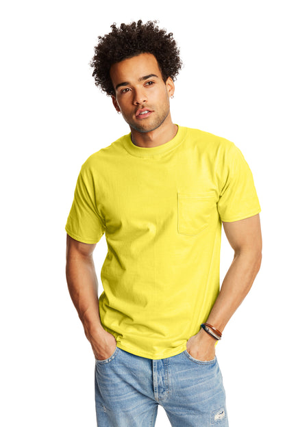 Beefy-T® Short Sleeve Pocket Tee - Yellow