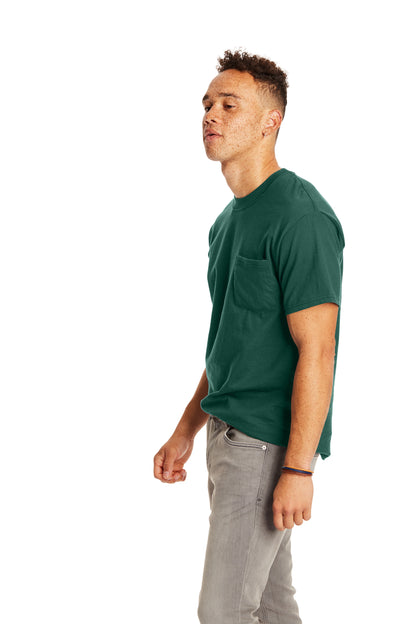 Beefy-T® Short Sleeve Pocket Tee - Deep Forest