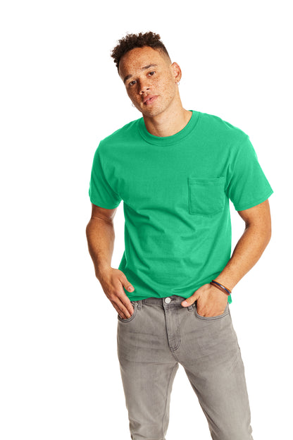 Beefy-T® Short Sleeve Pocket Tee - Kelly Green