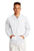 EcoSmart® 50/50 Full-Zip Hoodie - White
