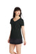 Hanes S04V - Women's Perfect-T Short Sleeve V-neck - Black