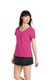 Hanes S04V - Women's Perfect-T Short Sleeve V-neck - Wow Pink