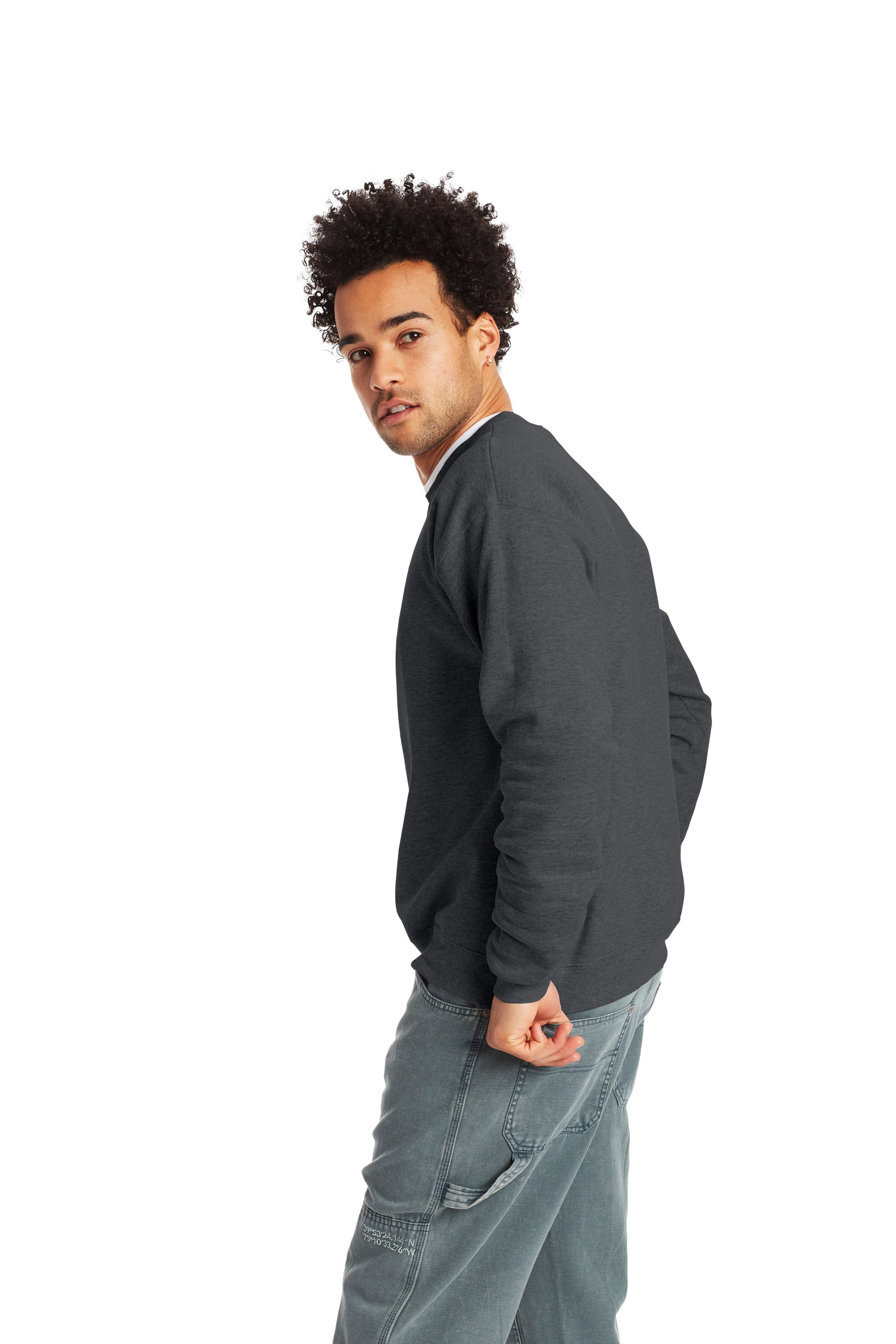 Unisex Ecosmart® 50/50 Crewneck Sweatshirt - Charcoal Heather