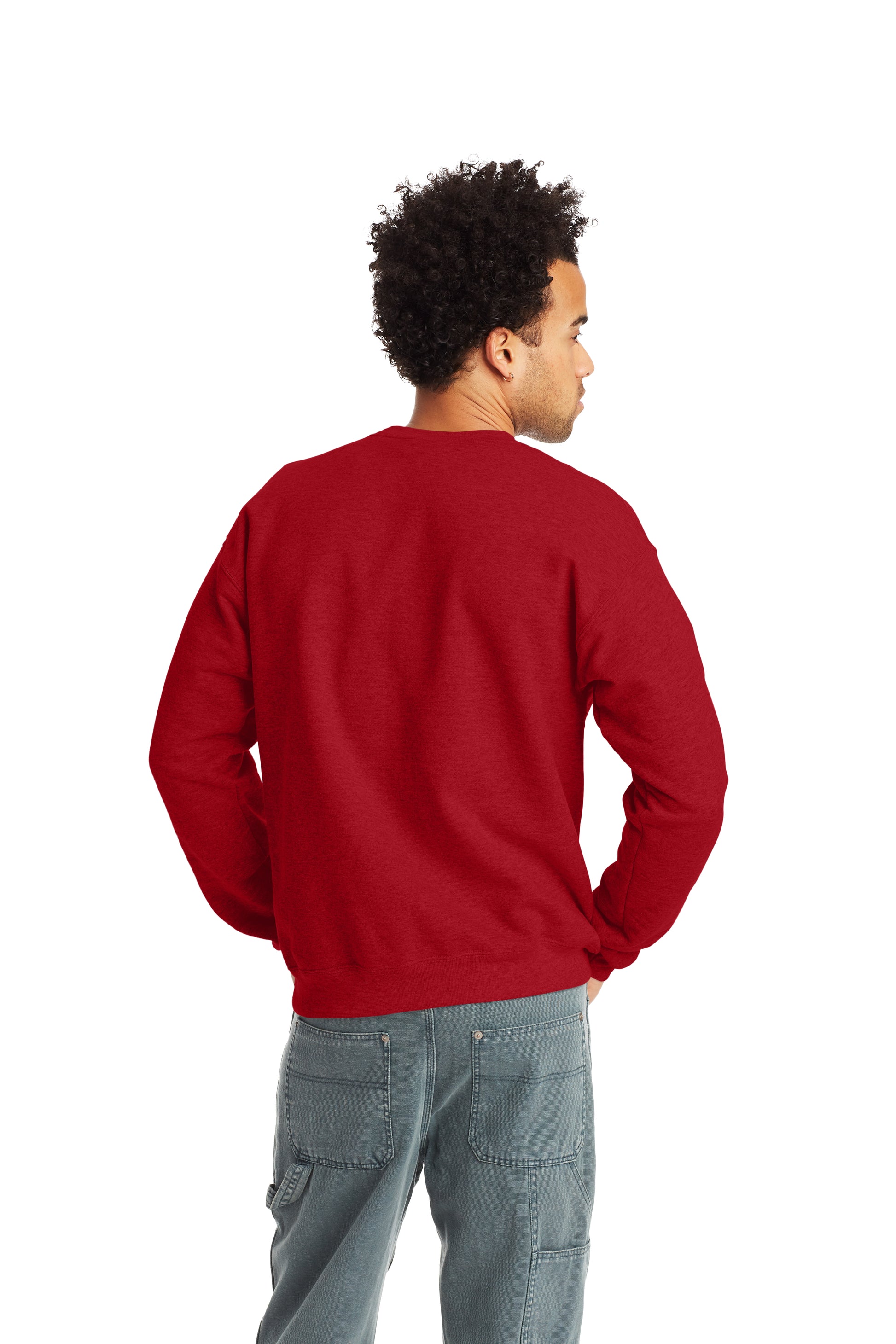 Unisex Ecosmart® 50/50 Crewneck Sweatshirt - Red Pepper Heather
