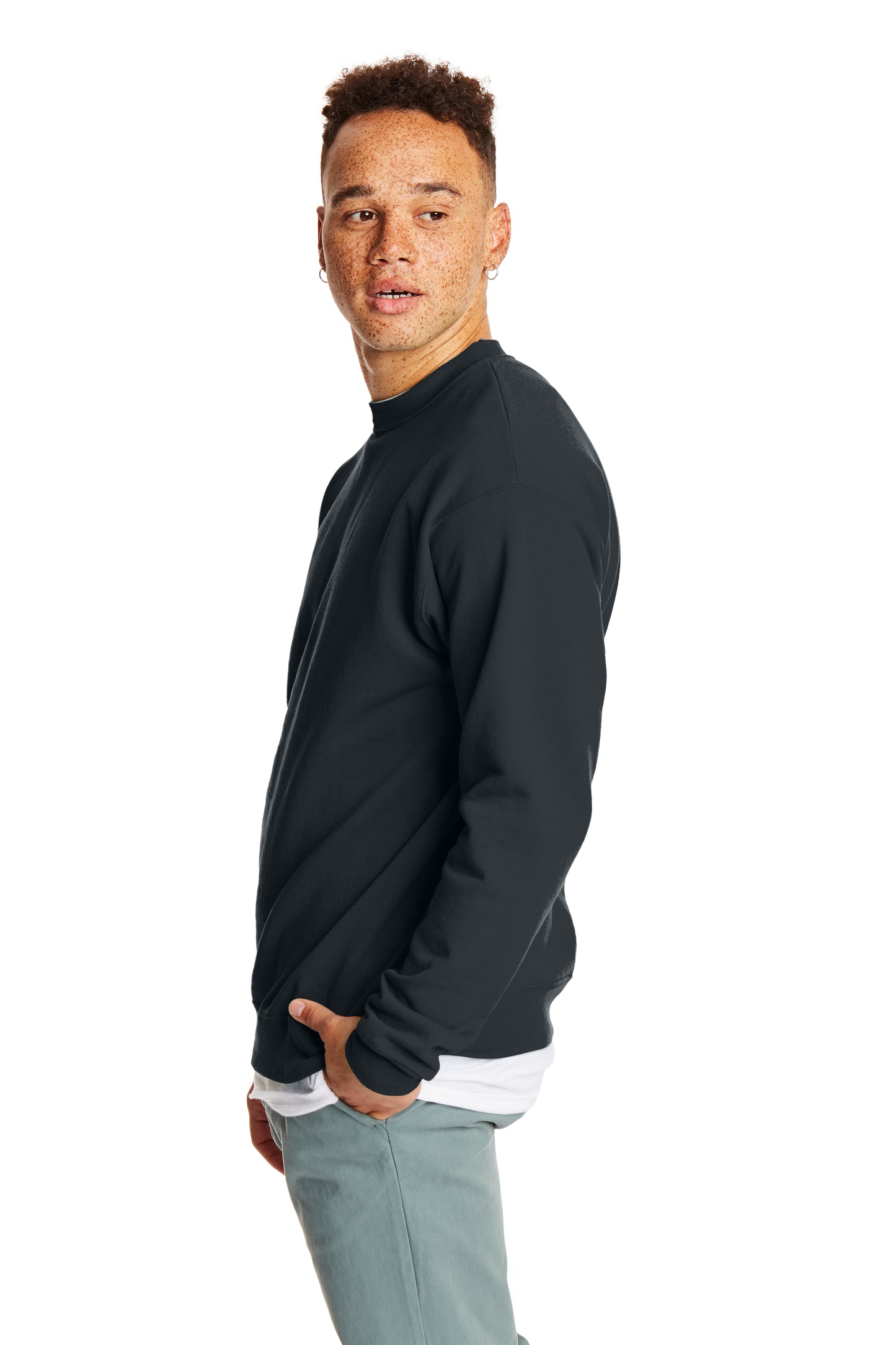 Unisex Ecosmart® 50/50 Crewneck Sweatshirt - Black