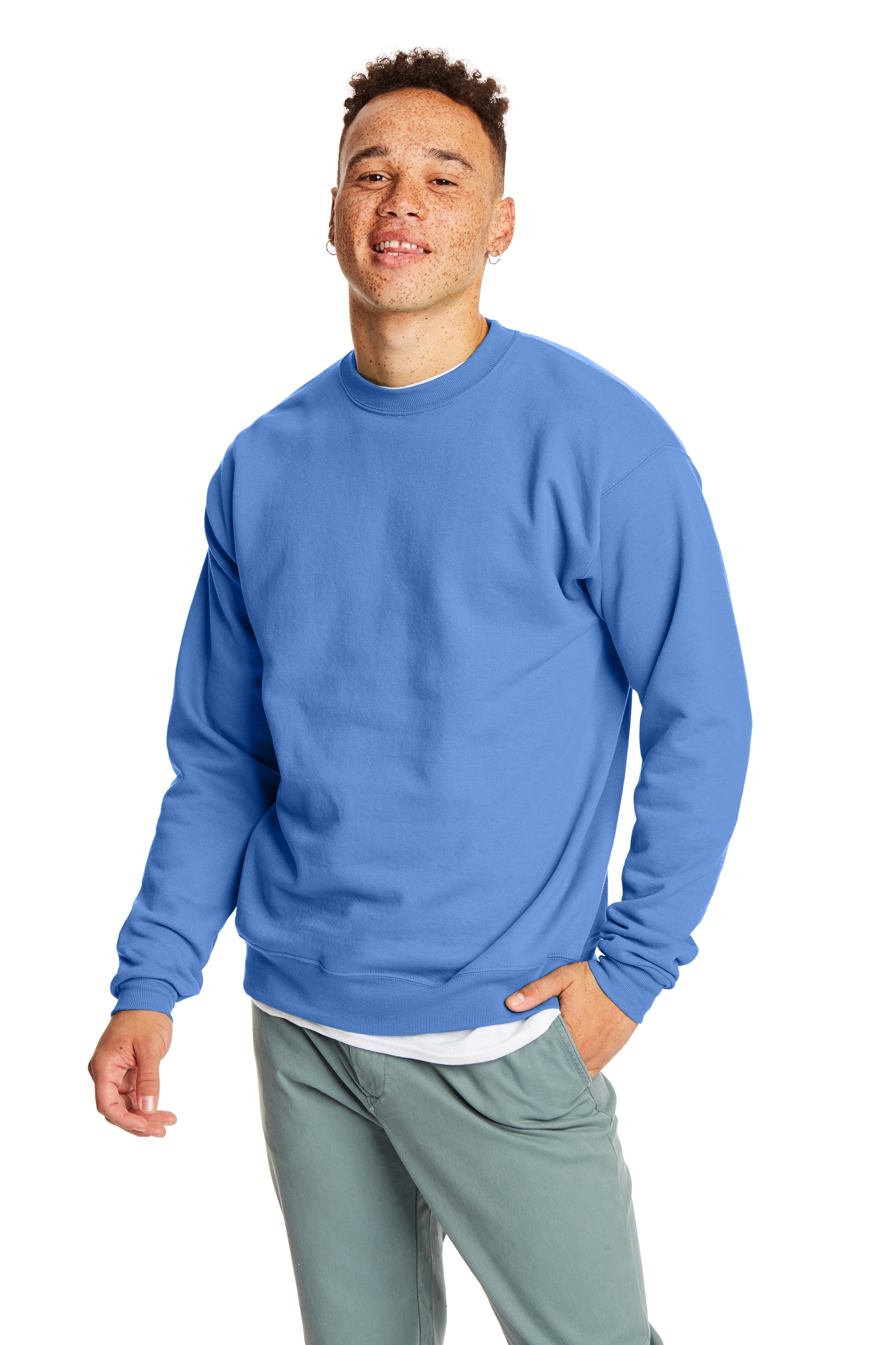 Unisex Ecosmart® 50/50 Crewneck Sweatshirt - Carolina Blue
