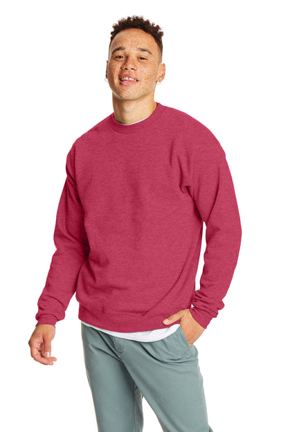 Unisex Ecosmart® 50/50 Crewneck Sweatshirt - Heather Red