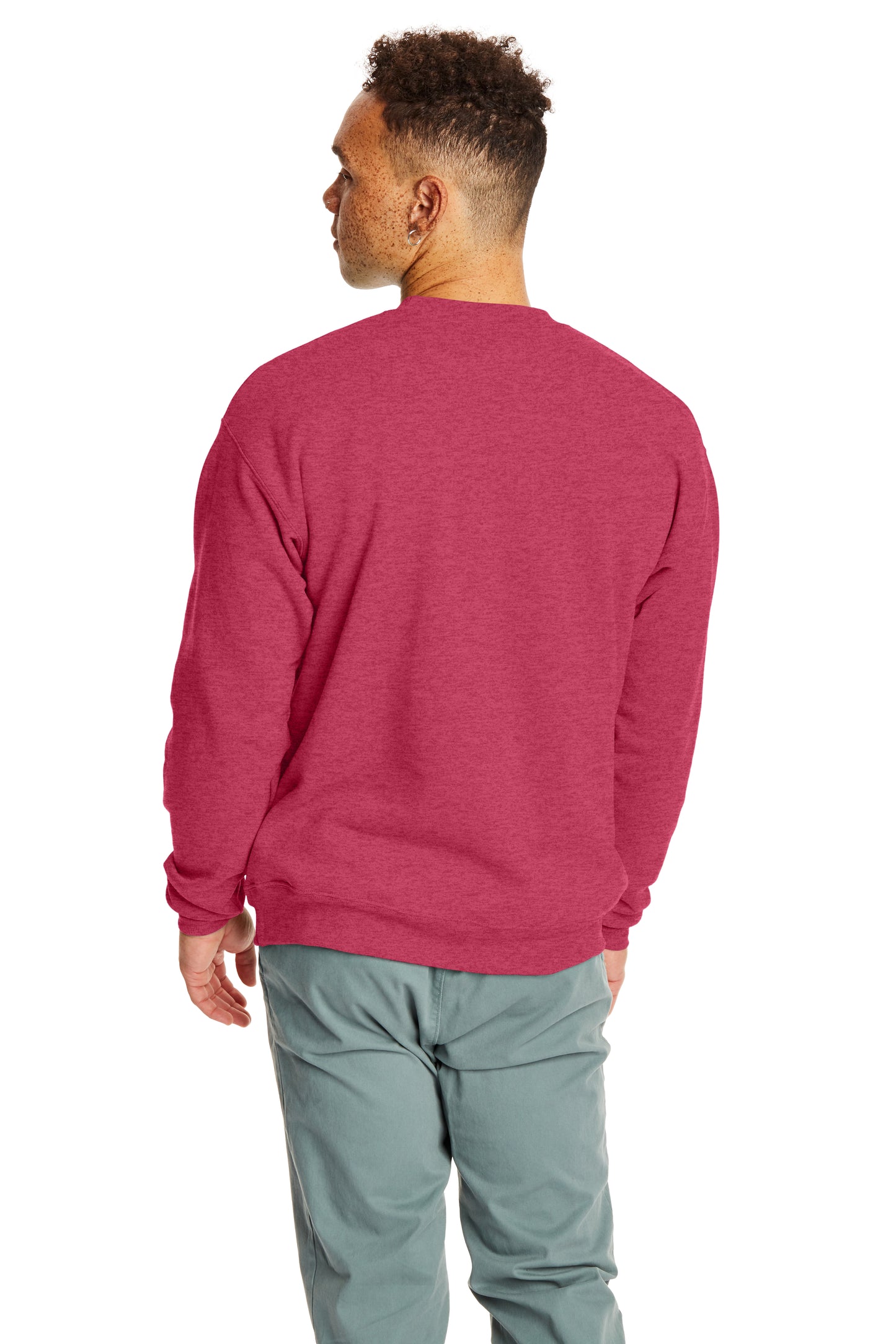 Unisex Ecosmart® 50/50 Crewneck Sweatshirt - Heather Red