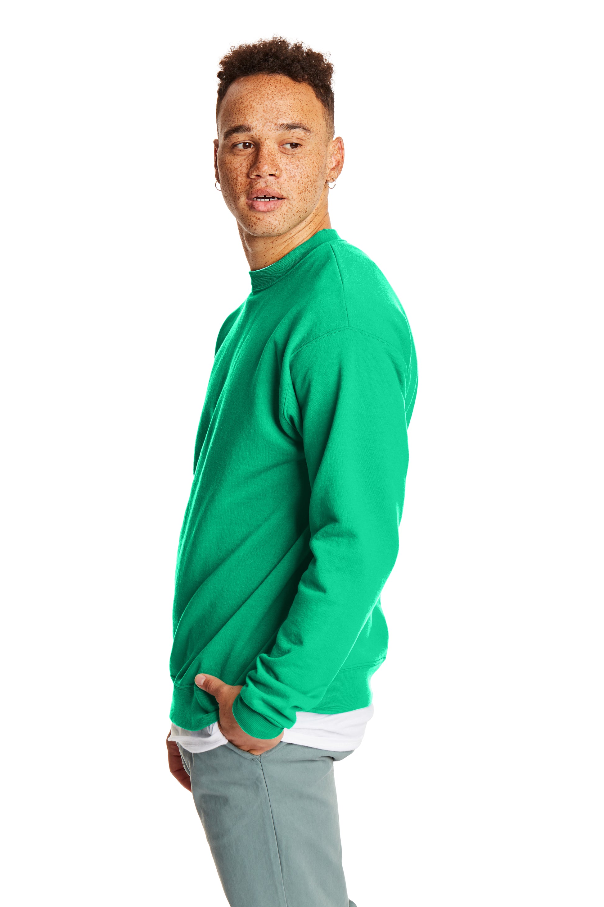 Unisex Ecosmart® 50/50 Crewneck Sweatshirt - Kelly Green