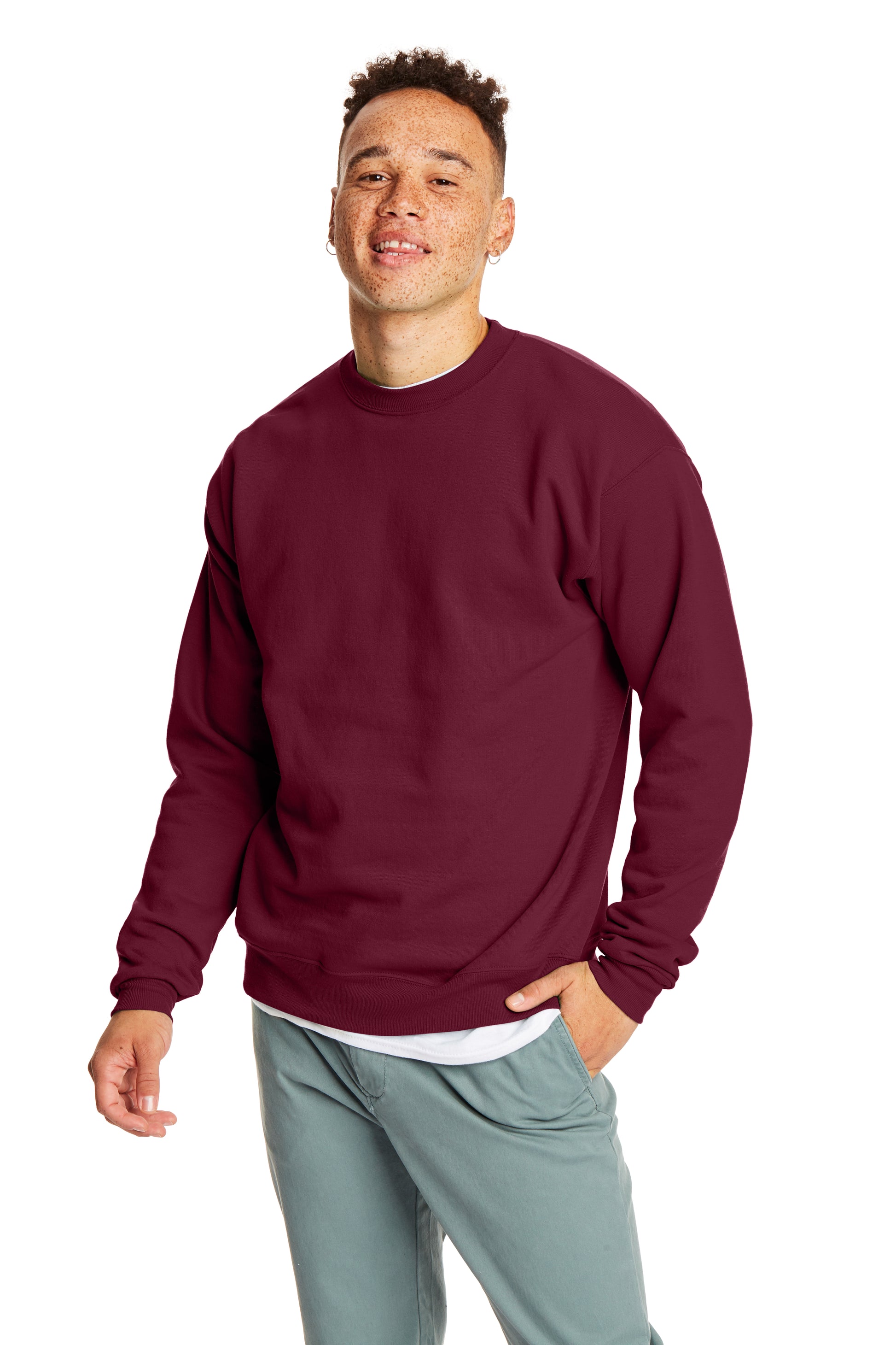 Unisex Ecosmart® 50/50 Crewneck Sweatshirt - Maroon