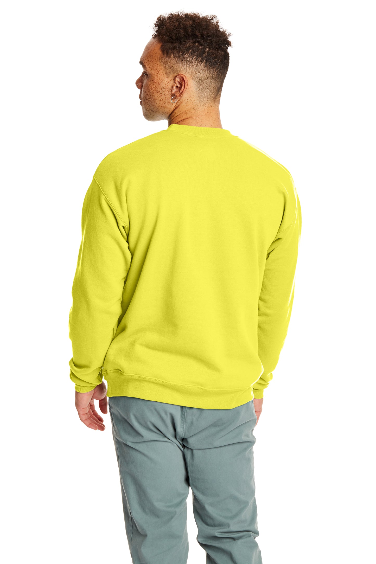 Unisex Ecosmart® 50/50 Crewneck Sweatshirt - Safety Green