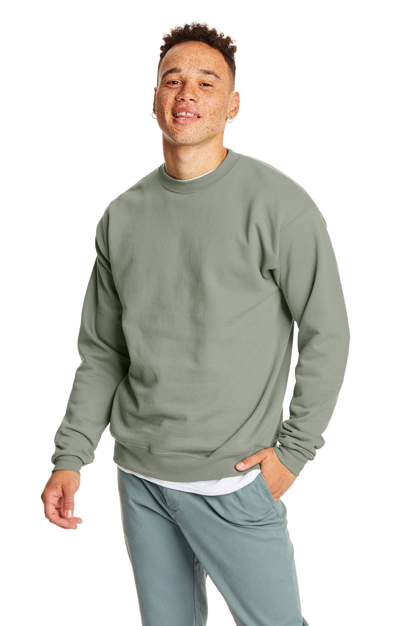 Unisex Ecosmart® 50/50 Crewneck Sweatshirt - Stonewashed Green