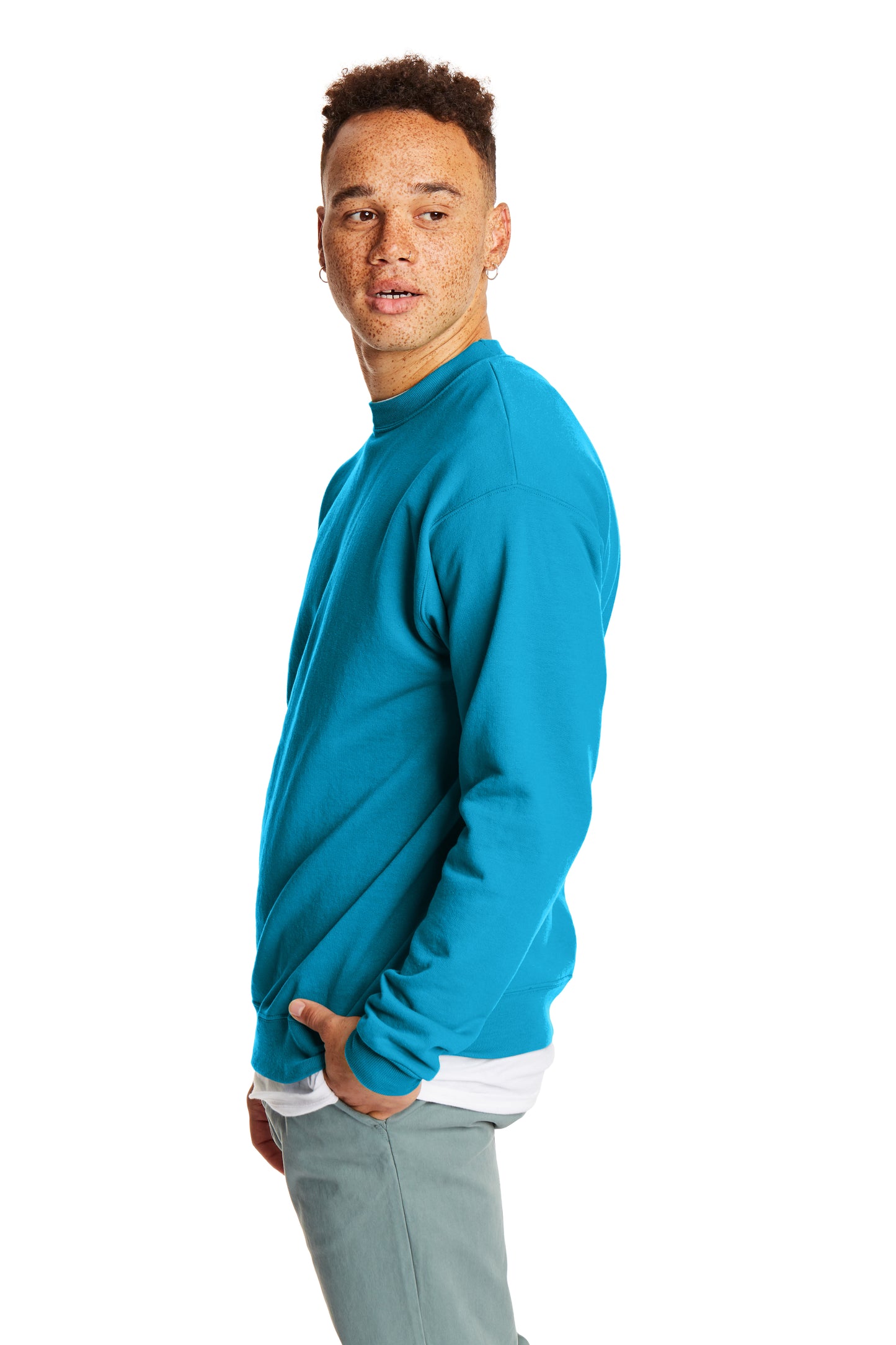Unisex Ecosmart® 50/50 Crewneck Sweatshirt - Teal