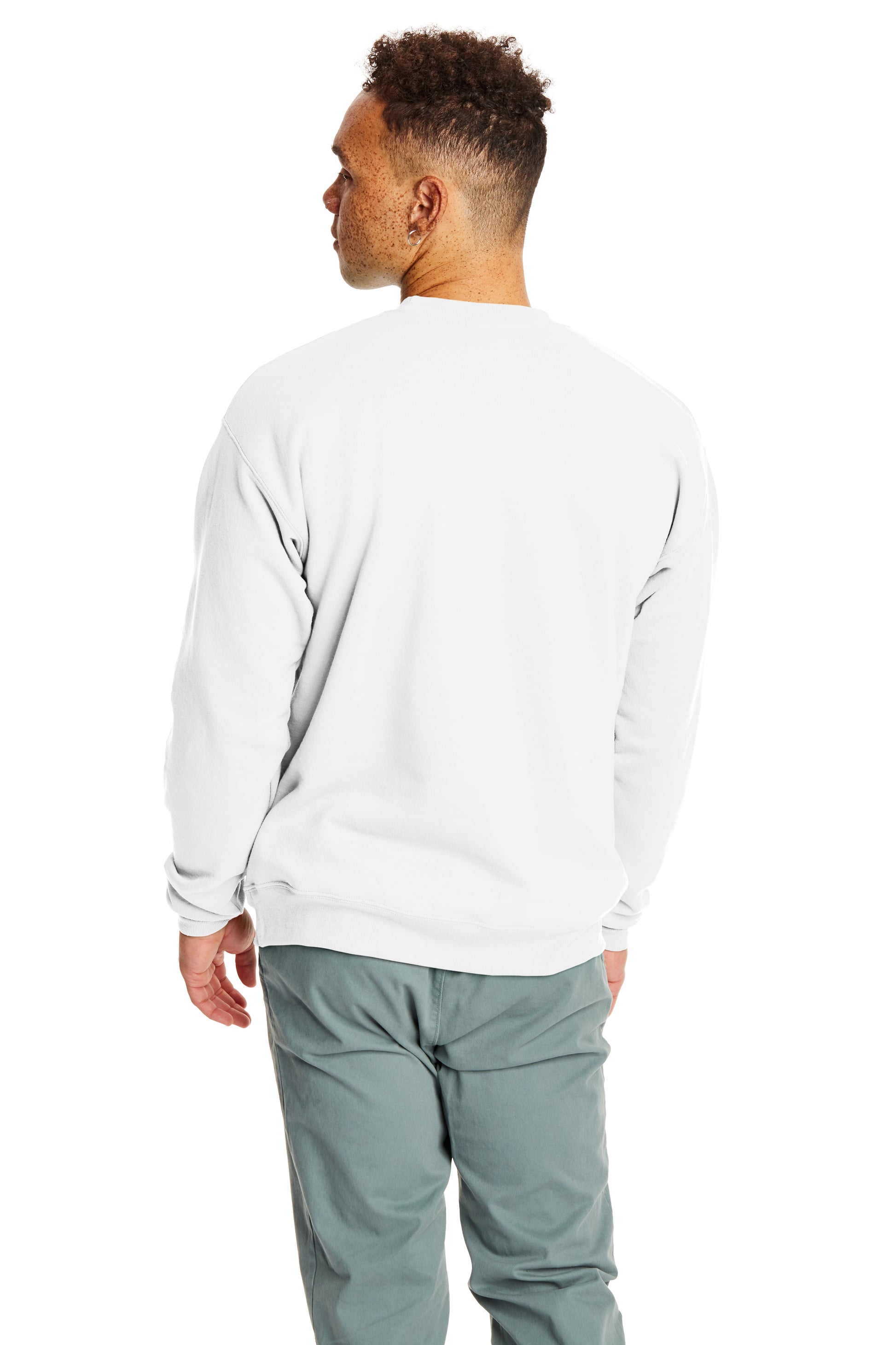 Unisex Ecosmart® 50/50 Crewneck Sweatshirt - White