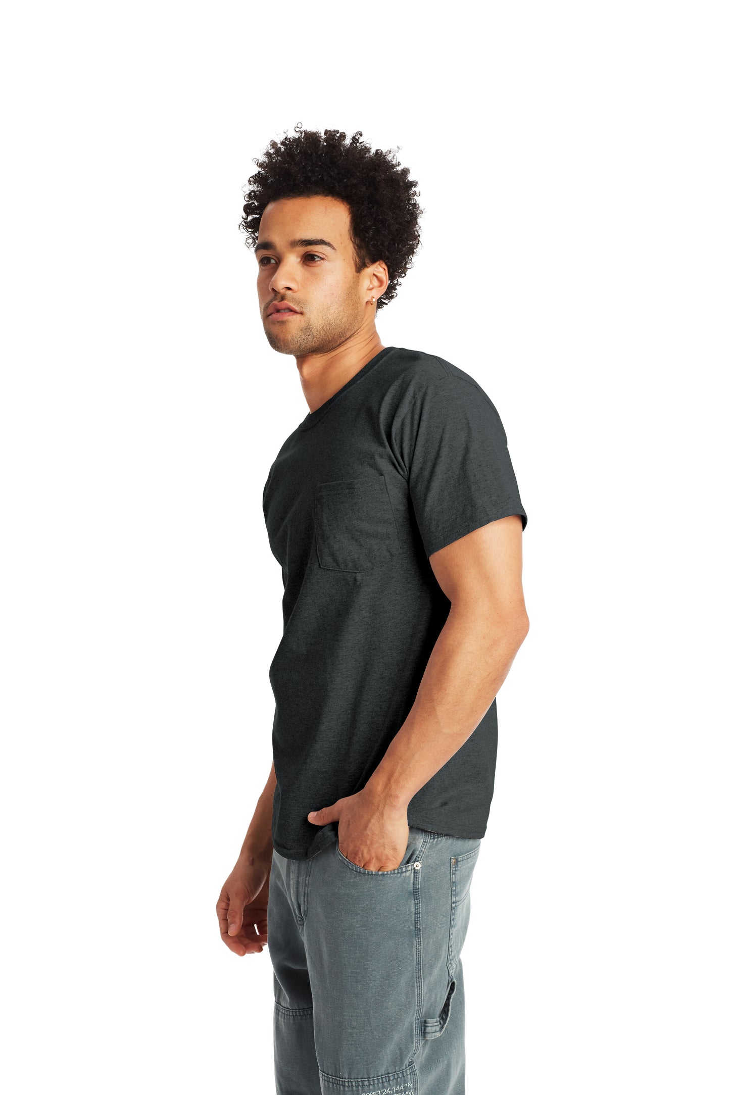 Authentic Short Sleeve Pocket Tee - Charcoal Heather
