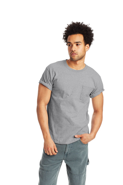 Authentic Short Sleeve Pocket Tee - Light Steel
