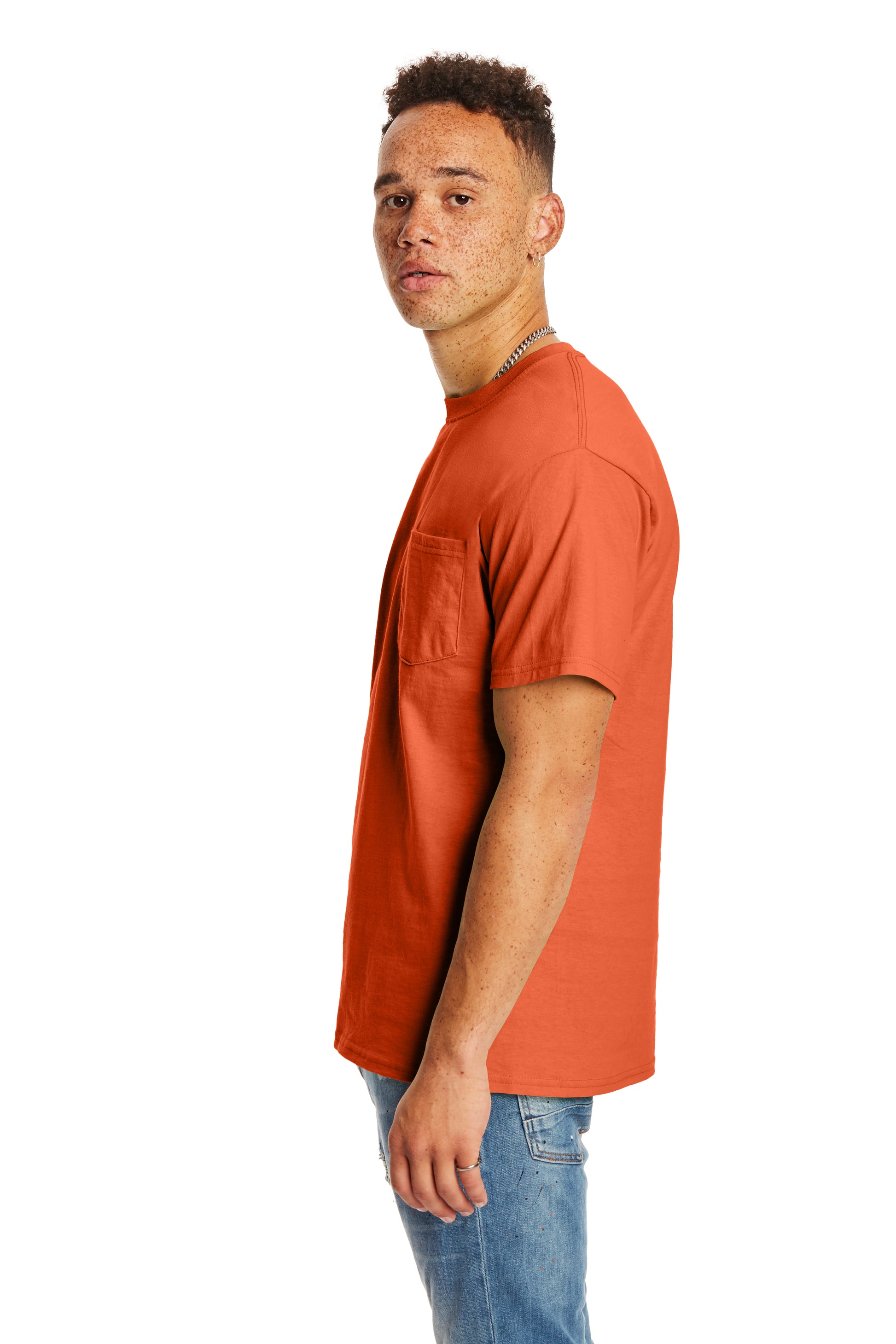 Authentic Short Sleeve Pocket Tee - Orange
