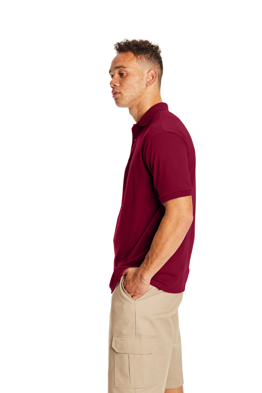 50/50 EcoSmart® Jersey Knit Polo - Cardinal
