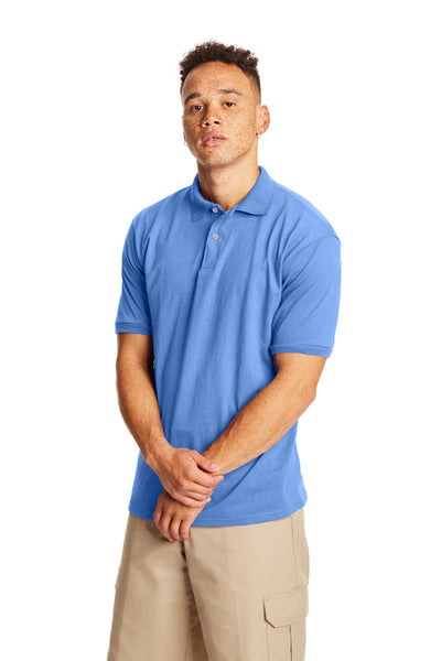 50/50 EcoSmart® Jersey Knit Polo - Carolina Blue