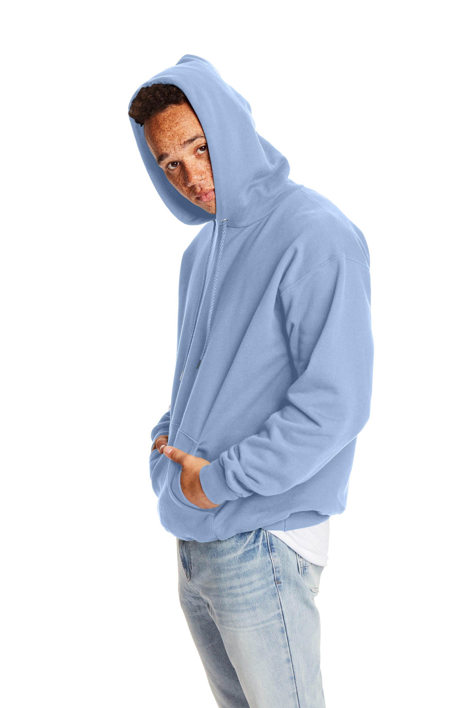 Ultimate Cotton® 90/10 Pullover Hoodie - Light Blue