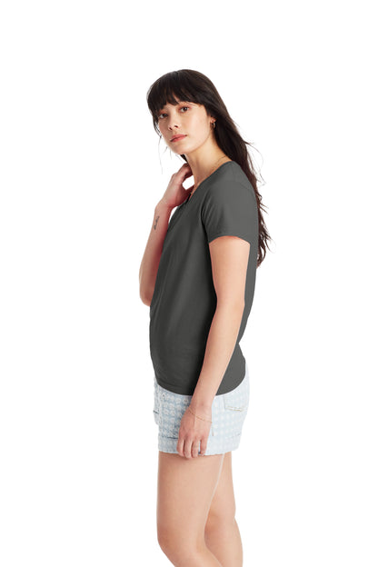 Women's Essential-T Short Sleeve V-neck - Charcoal Heather