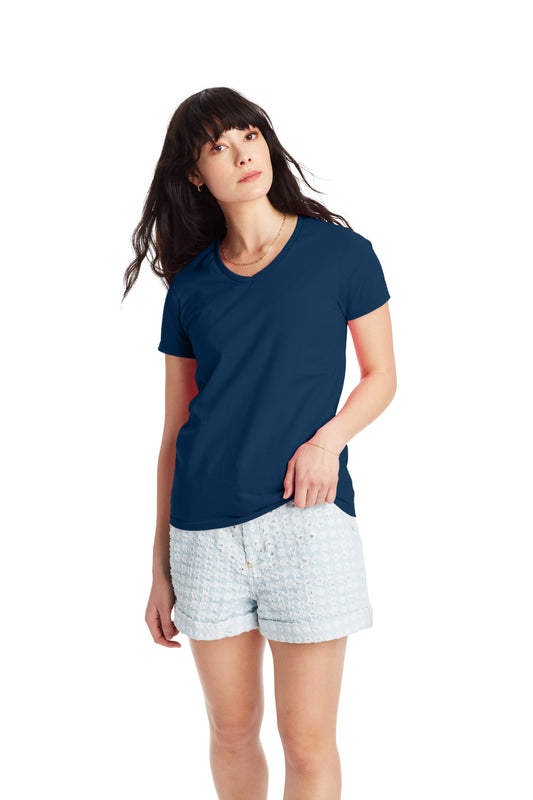 Women's Essential-T Short Sleeve V-neck - Navy