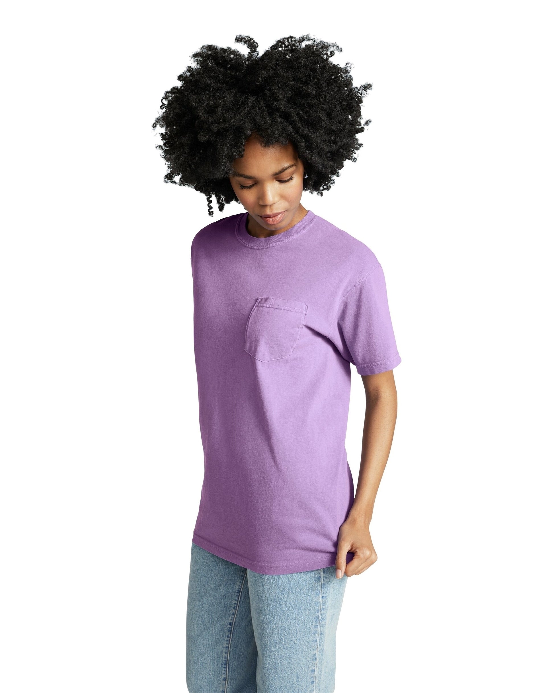Unisex Heavyweight RS Pocket T-Shirt - Orchid