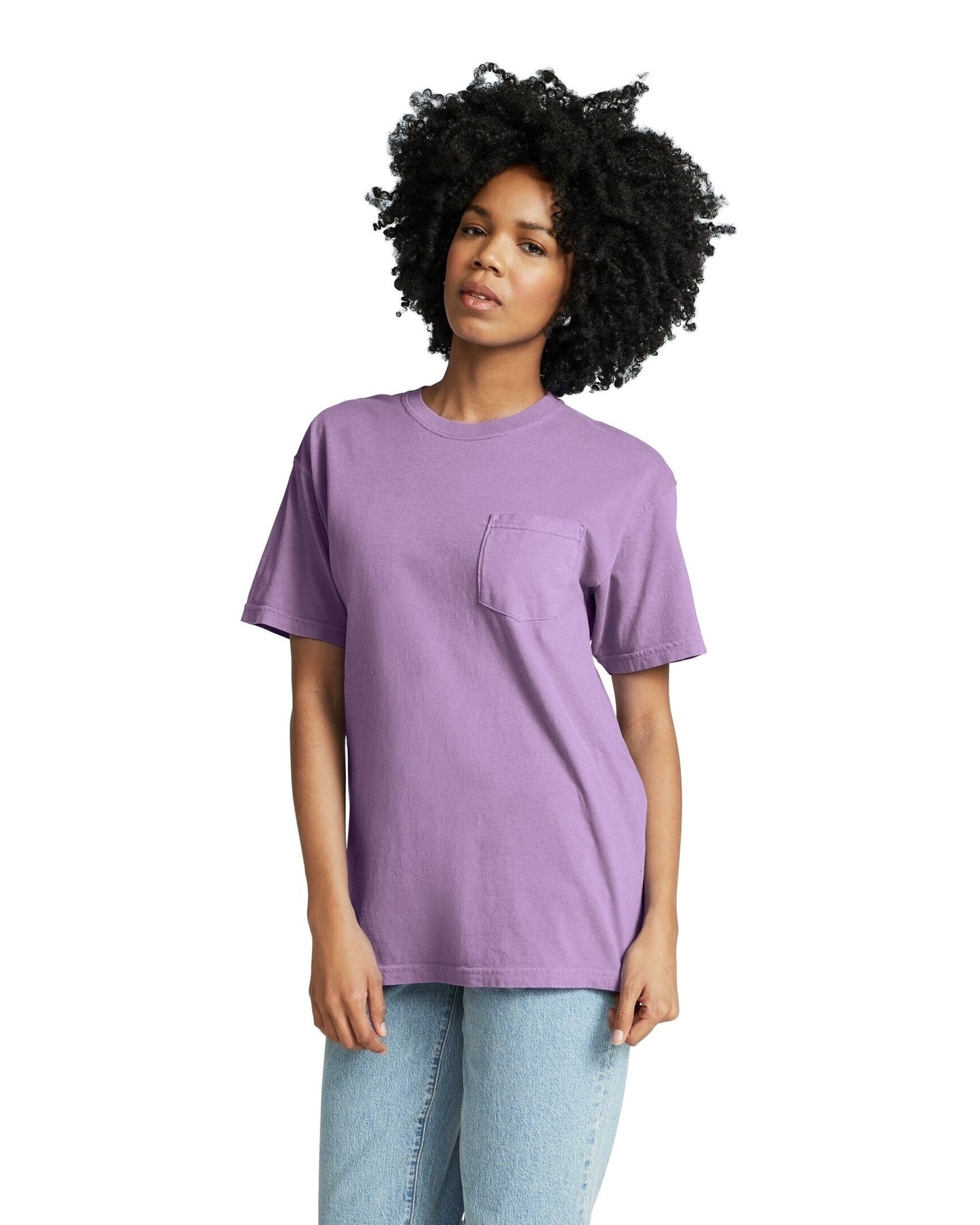 Unisex Heavyweight RS Pocket T-Shirt - Orchid