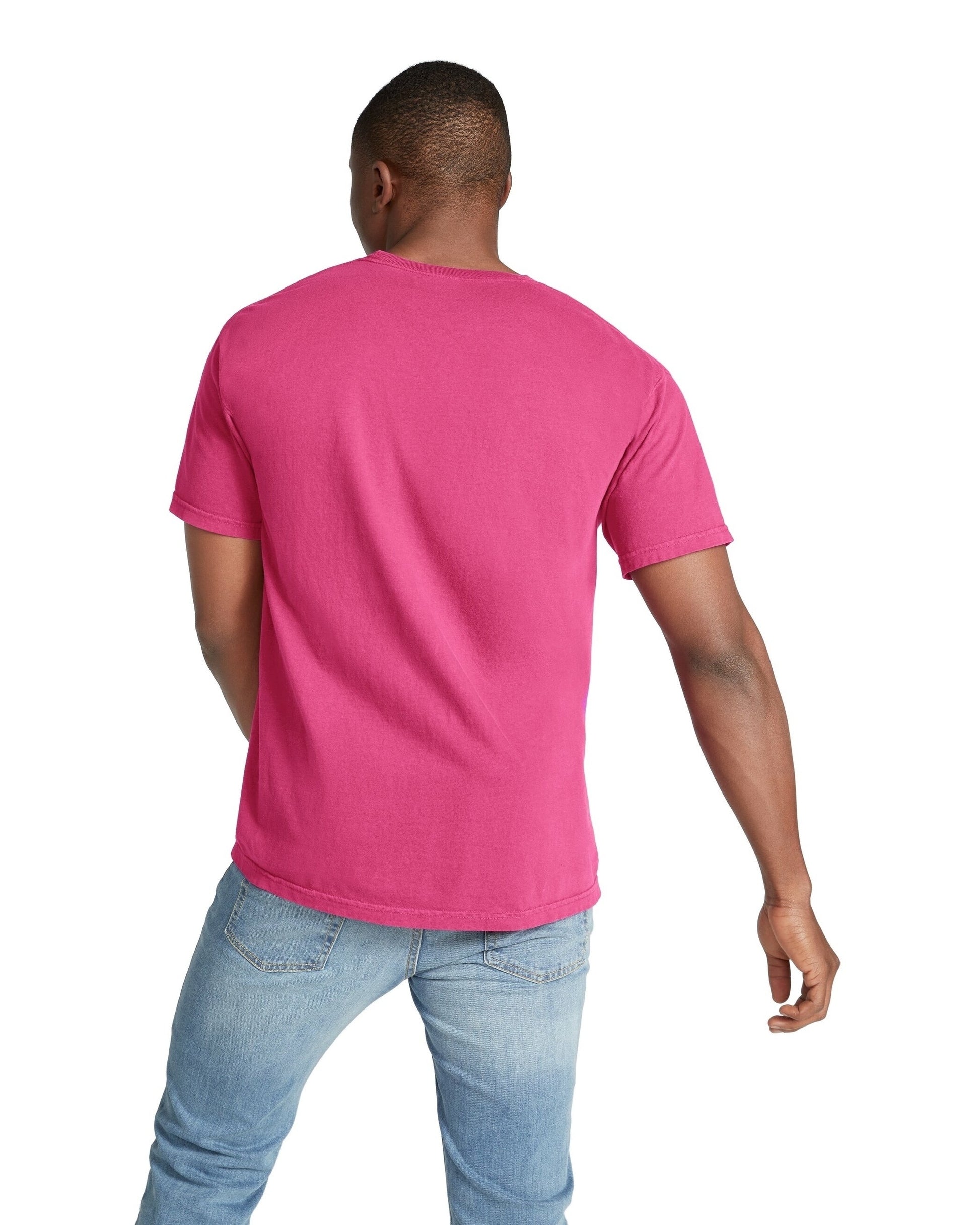 Unisex Heavyweight RS Pocket T-Shirt - Heliconia