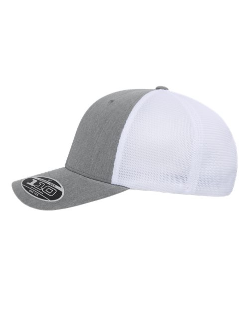 Flexfit 110M Heather Grey/ White — direct side