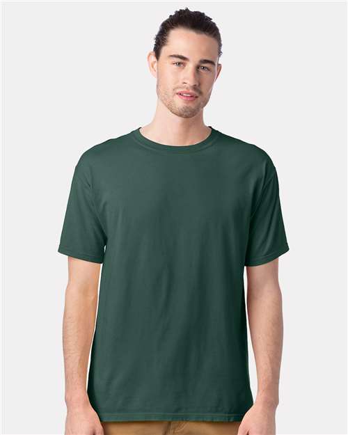 ComfortWash by Hanes GDH100 Field Green — on model front