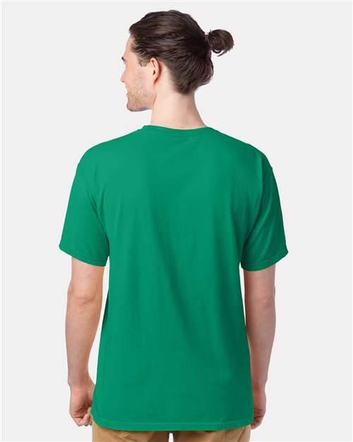 ComfortWash by Hanes GDH100 Rich Green Grass — on model back