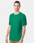 ComfortWash by Hanes GDH100 Rich Green Grass — on model side