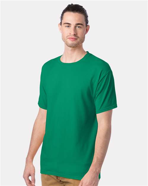 ComfortWash by Hanes GDH100 Rich Green Grass — on model side