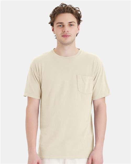 ComfortWash by Hanes GDH150 Parchment — on model front