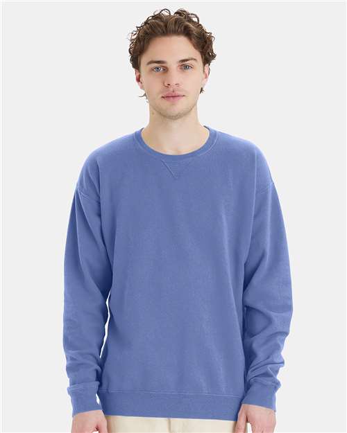ComfortWash by Hanes GDH400 Frontier Blue — on model front