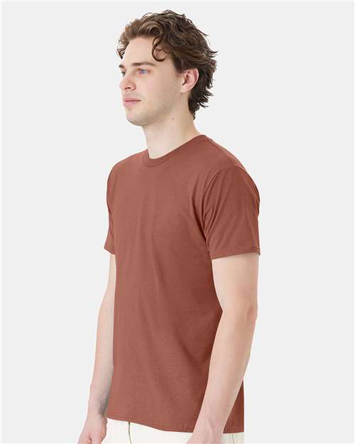 Hanes 4980 Canyon Rock Brown — on model side
