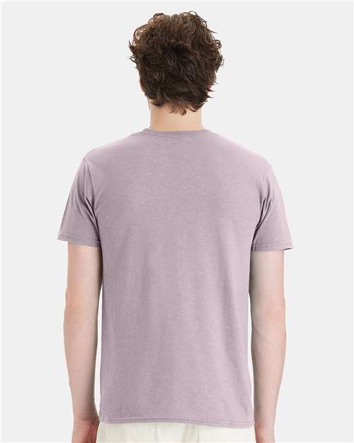 Hanes 4980 Iced Mocha — on model back