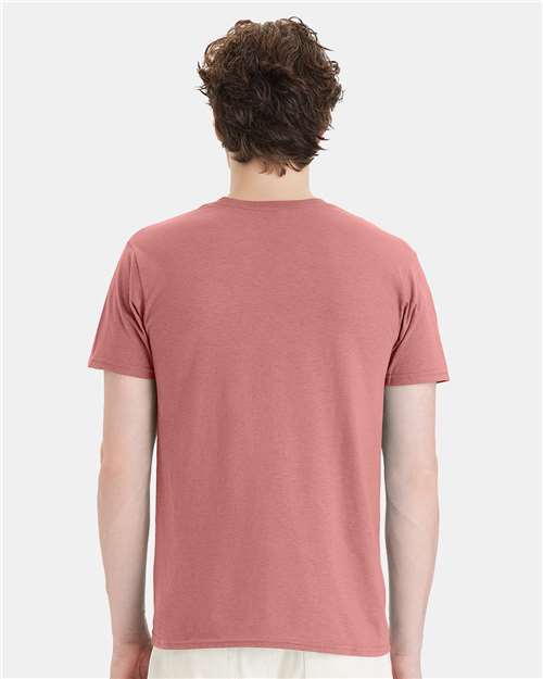 Hanes 4980 Mauve — on model back