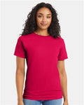 Hanes 5280 Athletic Crimson — on model front