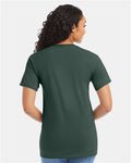 Hanes 5280 Athletic Dark Green — on model back