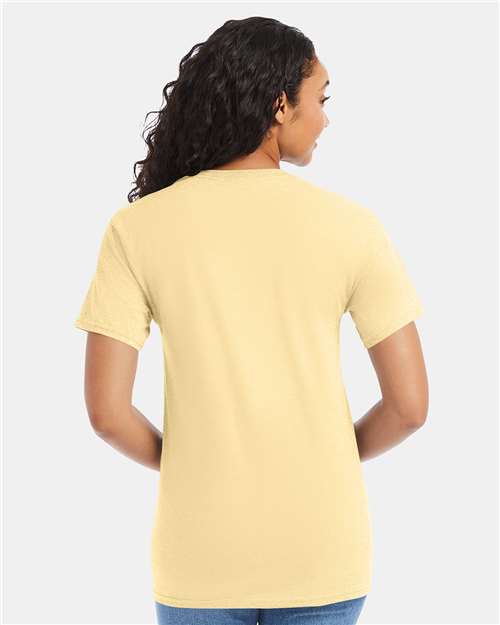 Hanes 5280 Athletic Gold — on model back
